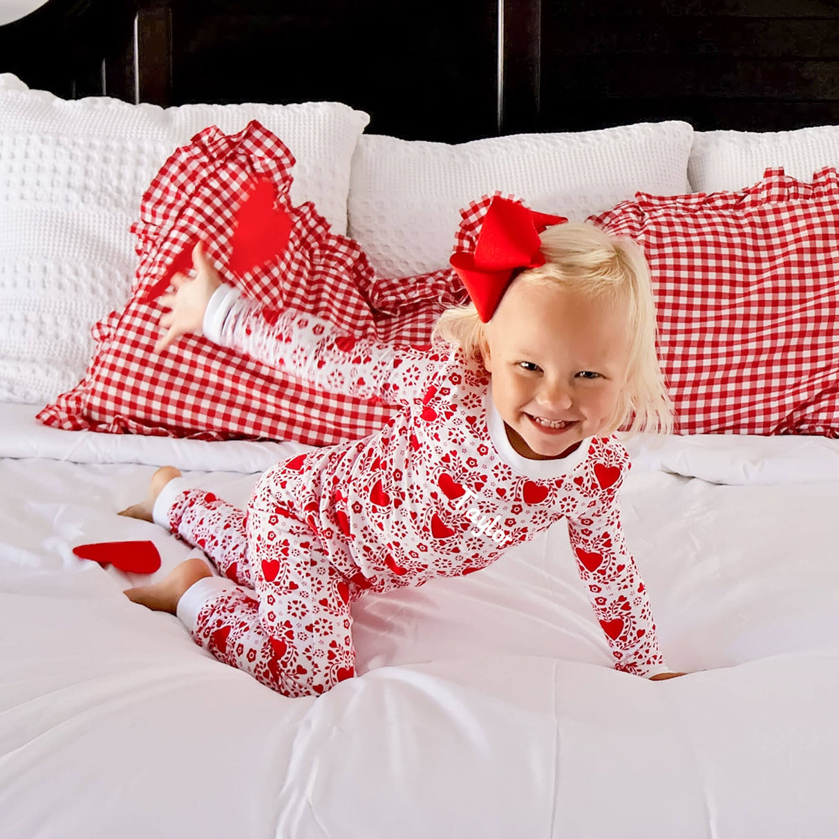 Heart Damask Print Pajamas