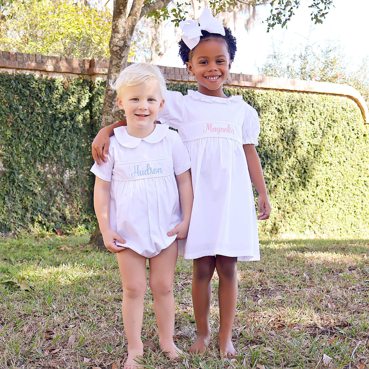 Solid White Ruffle Collared Dress