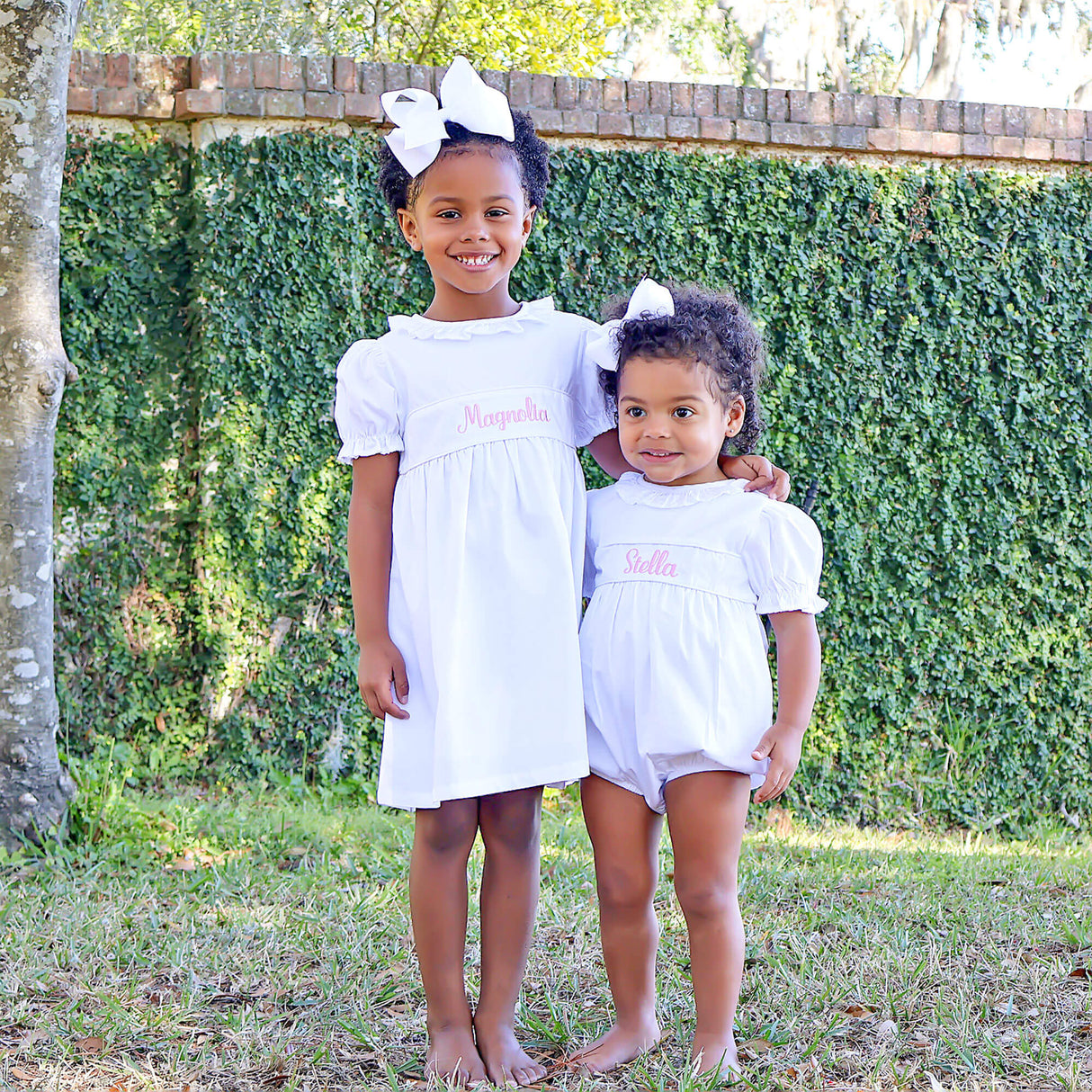 Solid White Ruffle Collared Dress