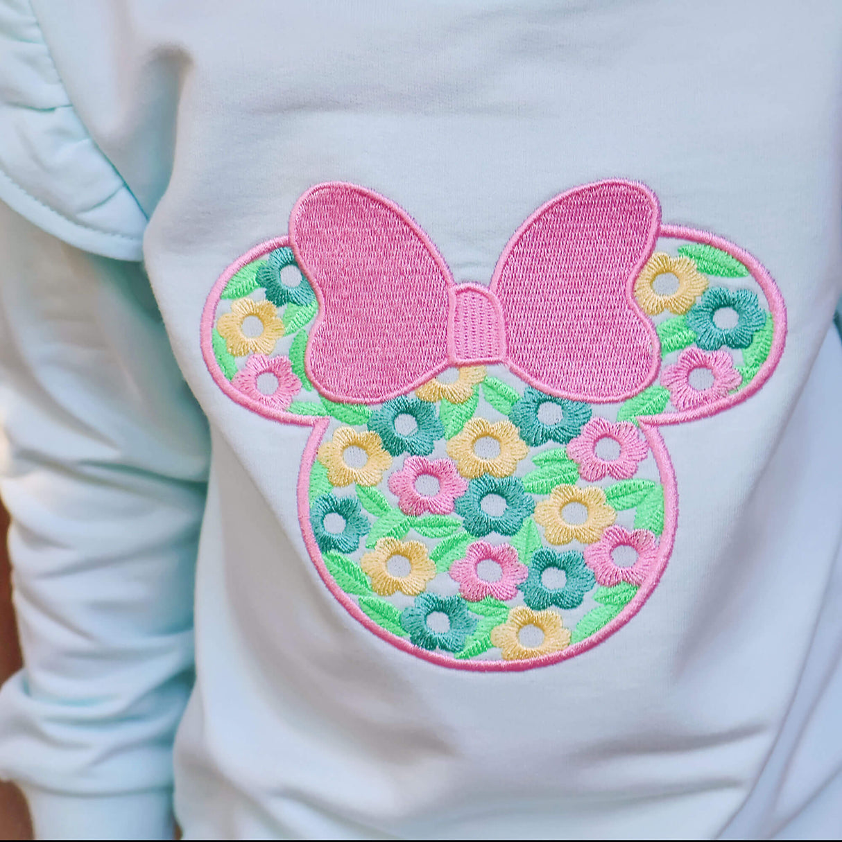 Mouse Ears Floral Turquoise Sweatshirt
