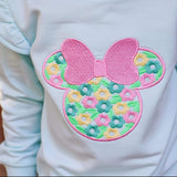 Mouse Ears Floral Turquoise Sweatshirt