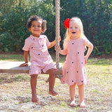 Mouse Ears Schiffli Red Stripe Polo Romper