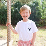 Mouse Ears White Short Sleeve Pocket Shirt