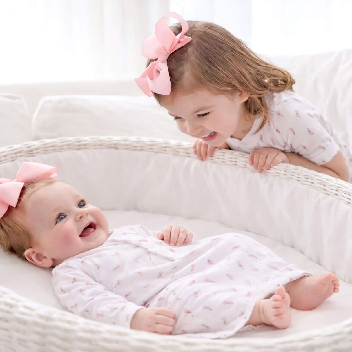 Pink Rosebud Layette Gown