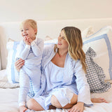 Blue Stripe Mom Robe