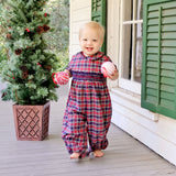 St. Louis Plaid Red Plaid Smocked Romper