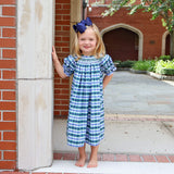 Steward Plaid Smocked Bishop Dress