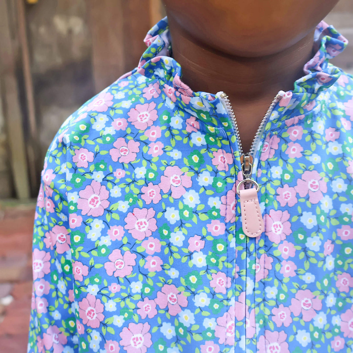 Floral Half Zip Pullover