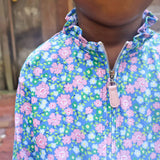 Floral Half Zip Pullover