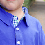 Hello Pumpkin Green Gingham Polo Short Set