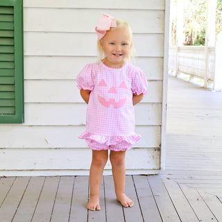 JACK O'LANTERN PINK GINGHAM MILLY BLOOMER SET