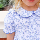 Pumpkin Blue Toile Gwen Legging Set