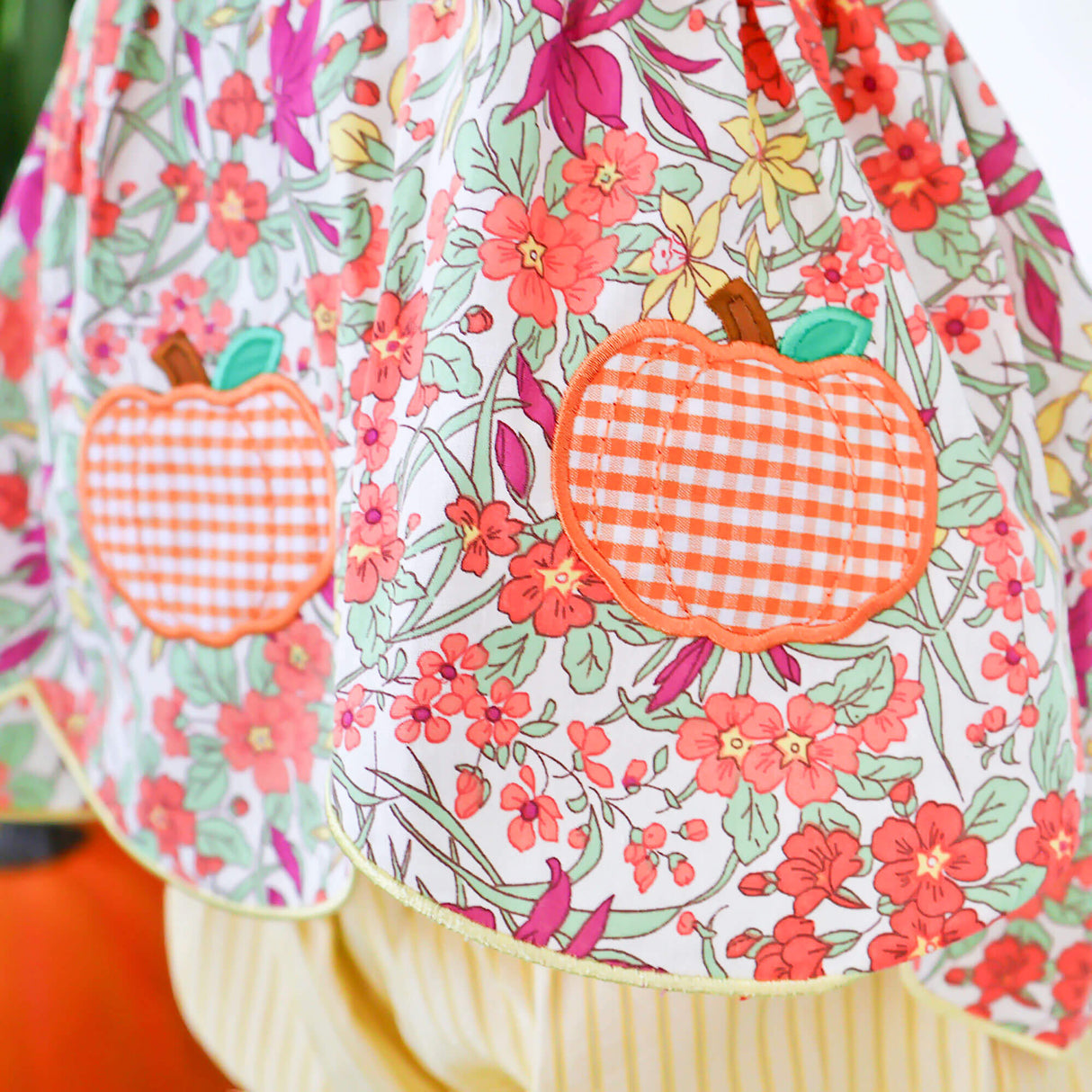 Pumpkin Pink Floral Smocked Aria Bloomer Set
