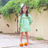 Perfect Pumpkin Green Gingham Smocked Beverly Dress