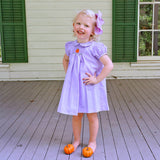 Pumpkin Single Smocked Purple Dress