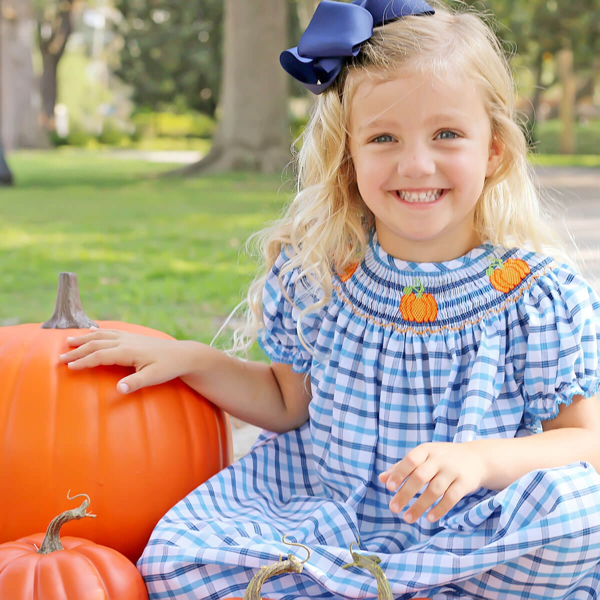 Fall Is in The Air Smocked Dress by Classic Whimsy - Girls Dresses