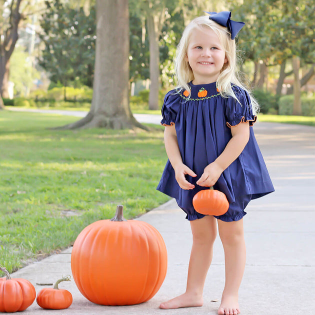 Pumpkin Please Smocked Bloomer Set – Classic Whimsy