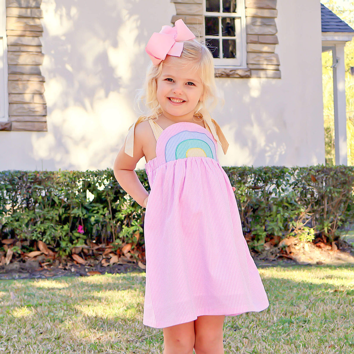 Rainbow Gingham Dress