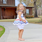 Red, Blue & Royal Ric Rac Bloomer Set