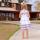 Red, Blue & Royal Ric Rac Dress