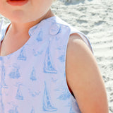 Nautical Blue Sailboat Jon Jon