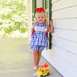 School Ready Smocked Blue Plaid Beverly Short Set