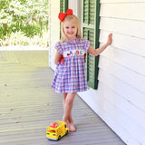 School Days Smocked Navy Plaid Beverly Dress