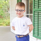 Storybook Bunny Trio White Short Sleeve Pocket Shirt