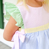 Multi Stripe Seersucker Avery Dress