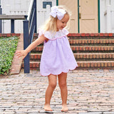 Floral Eggs Purple Gingham Amelia Skirt Bubble