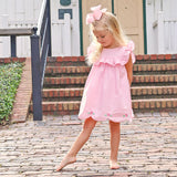 Sweet Flower Pink Bib Dress