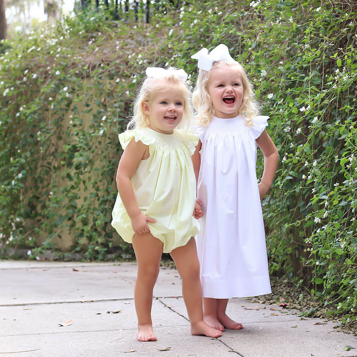 Shine Like A Pearl White Smocked Dress – Classic Whimsy