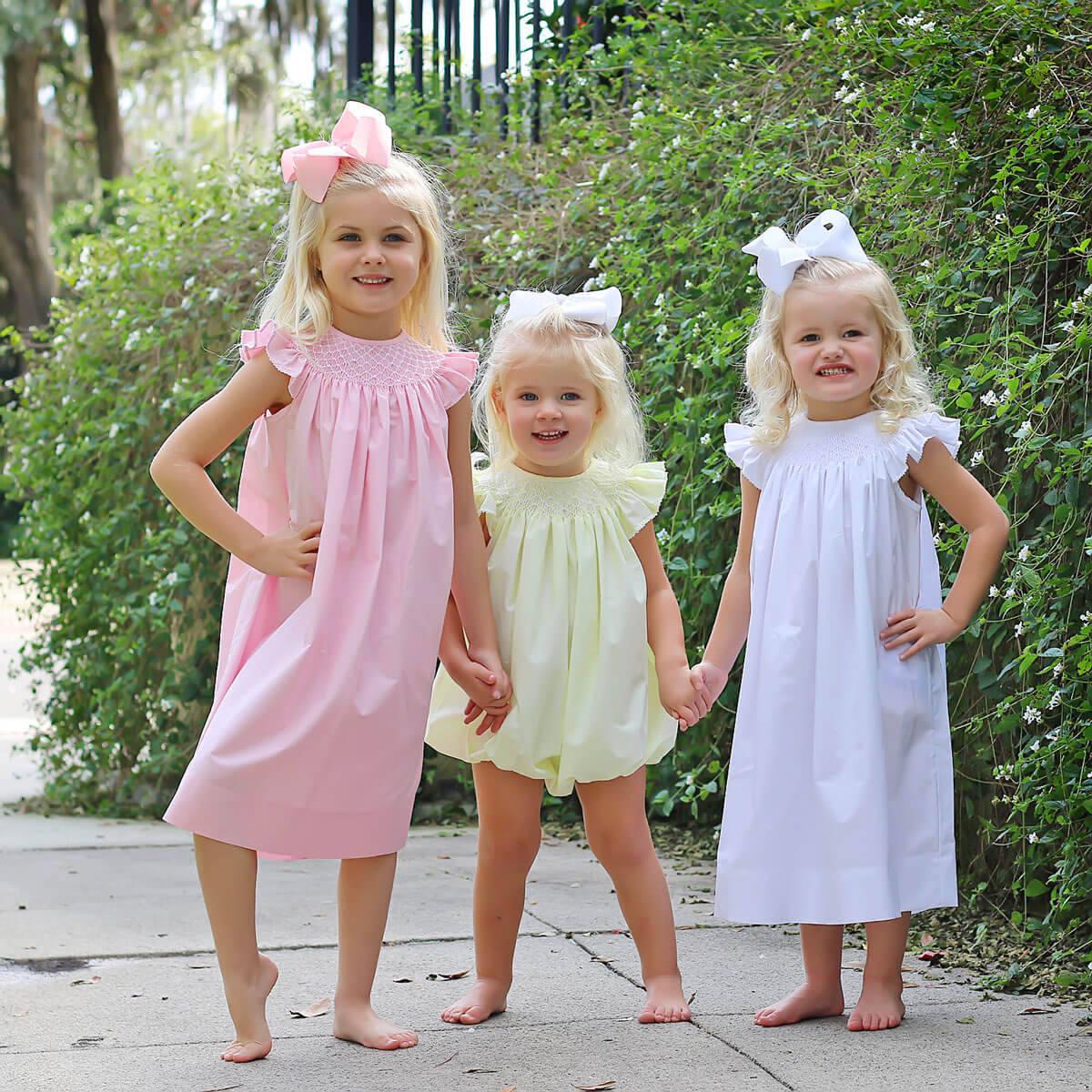 Shine Like A Pearl Pink Smocked Dress by Classic Whimsy Girls Dresses 18M