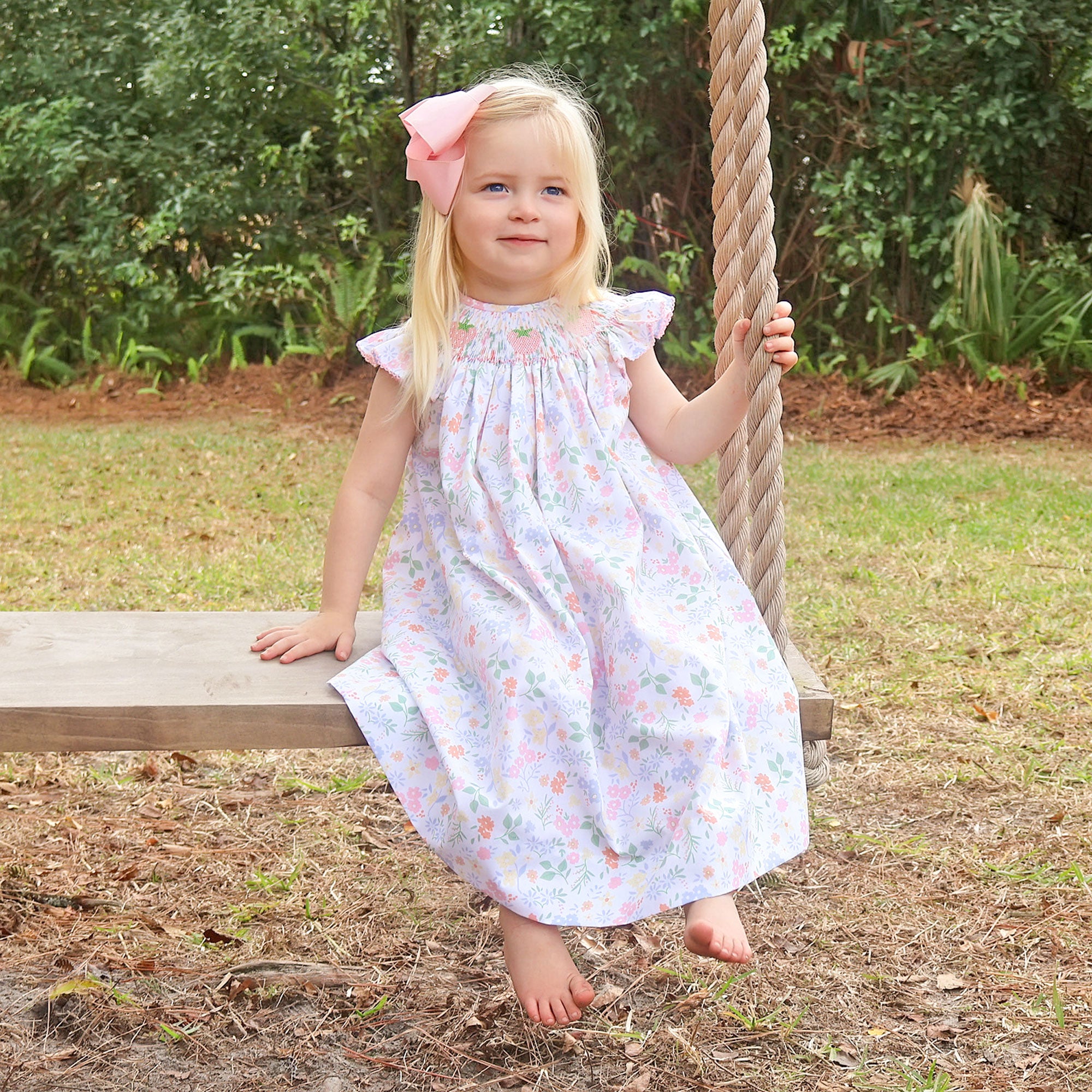 classic whimsy smocked dress Pastel Mouse Ears Smocked Dress