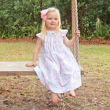 Strawberry Smocked Floral Dress