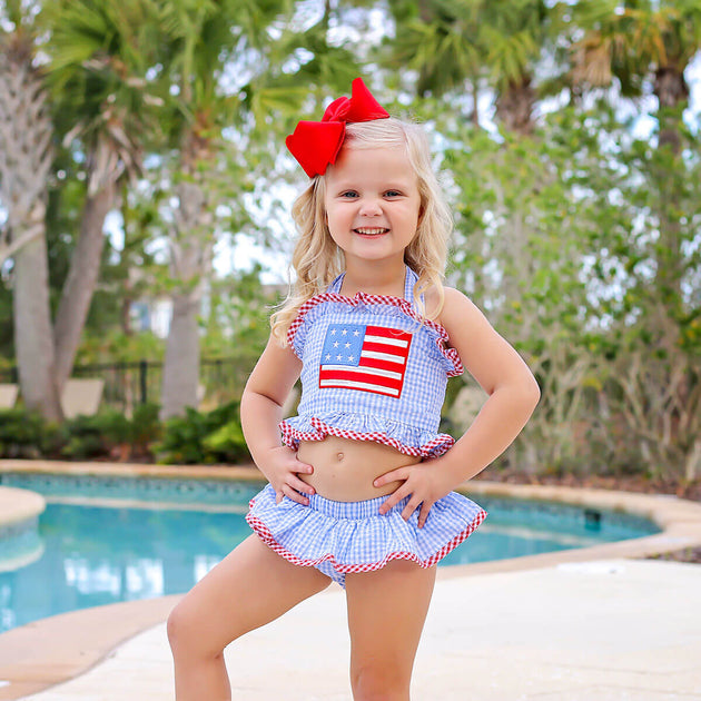 Smocked fourth of july dress Clearance