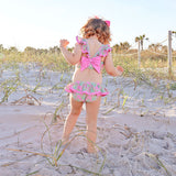 Paradise Palm Pink Two Piece Swimsuit