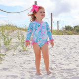 Tropical Island Rash Guard Swimsuit