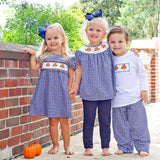 Sweet Turkey Navy Gingham Smocked Dress