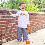 Sweet Turkey Navy Gingham Smocked Pant Set