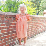 Smocked Turkey Bishop Orange Gingham