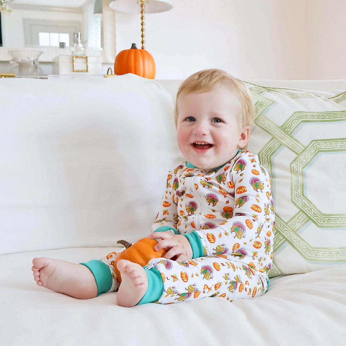 Autumn Turkey Green Zip Sleeper