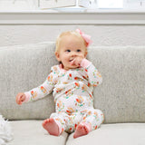 Feathery Turkey Pink Zip Sleeper