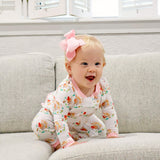 Feathery Turkey Pink Zip Sleeper