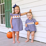 Sweet Turkey Navy Gingham Smocked Dress
