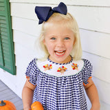 Sweet Turkey Navy Gingham Smocked Bishop Legging Set