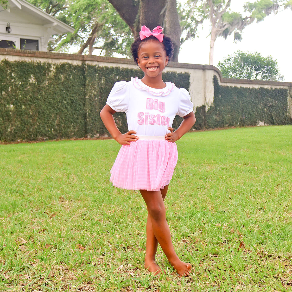 Pink Gingham Tutu Skirt
