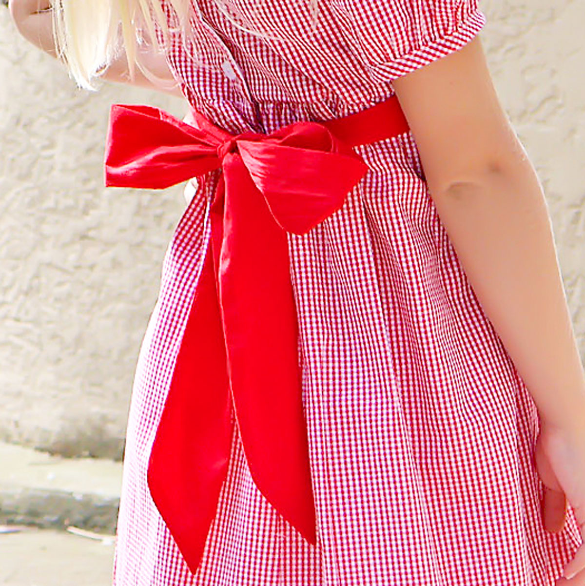 Red Gingham Sash Bloomer Set