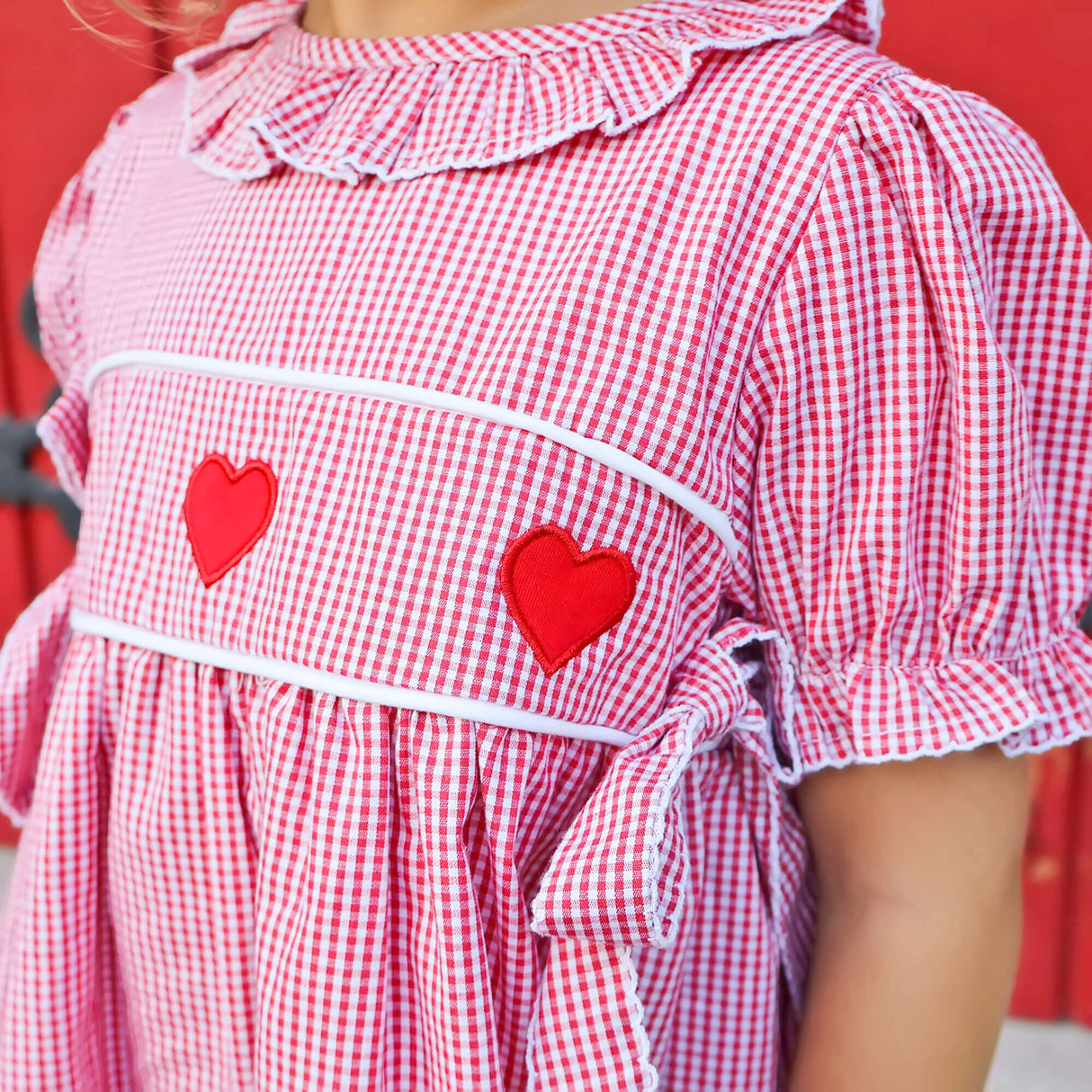 Heart Trio Red Gingham Avery Dress