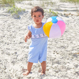 Happy Whale Blue Windowpane Smocked Jon Jon